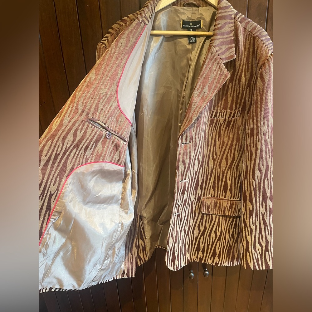 Pendleton Beige And Brown Patterned Blazer - image 5